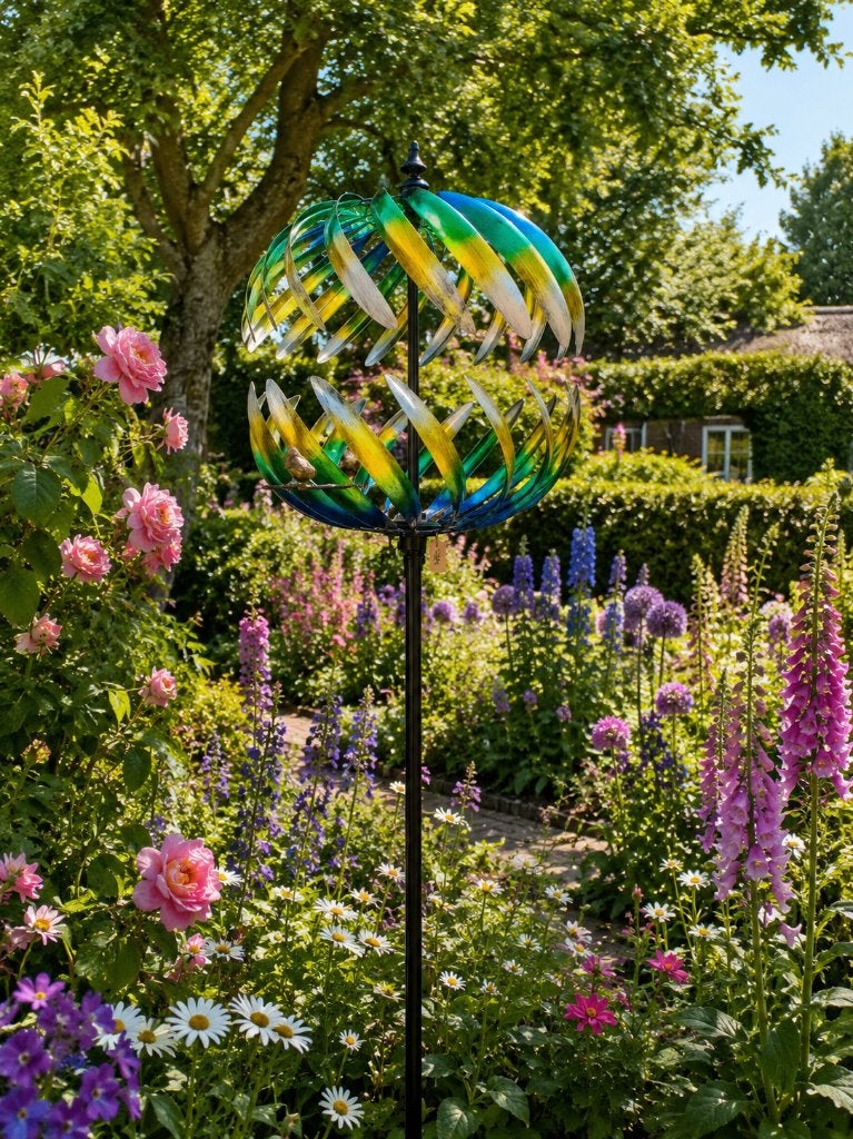 windmolen / WERELDBOL / WINDSPINNER, Huis en tuin decoratie Marie, Nieuw, Info@huisentuindecoratiemarie.nl, Peize