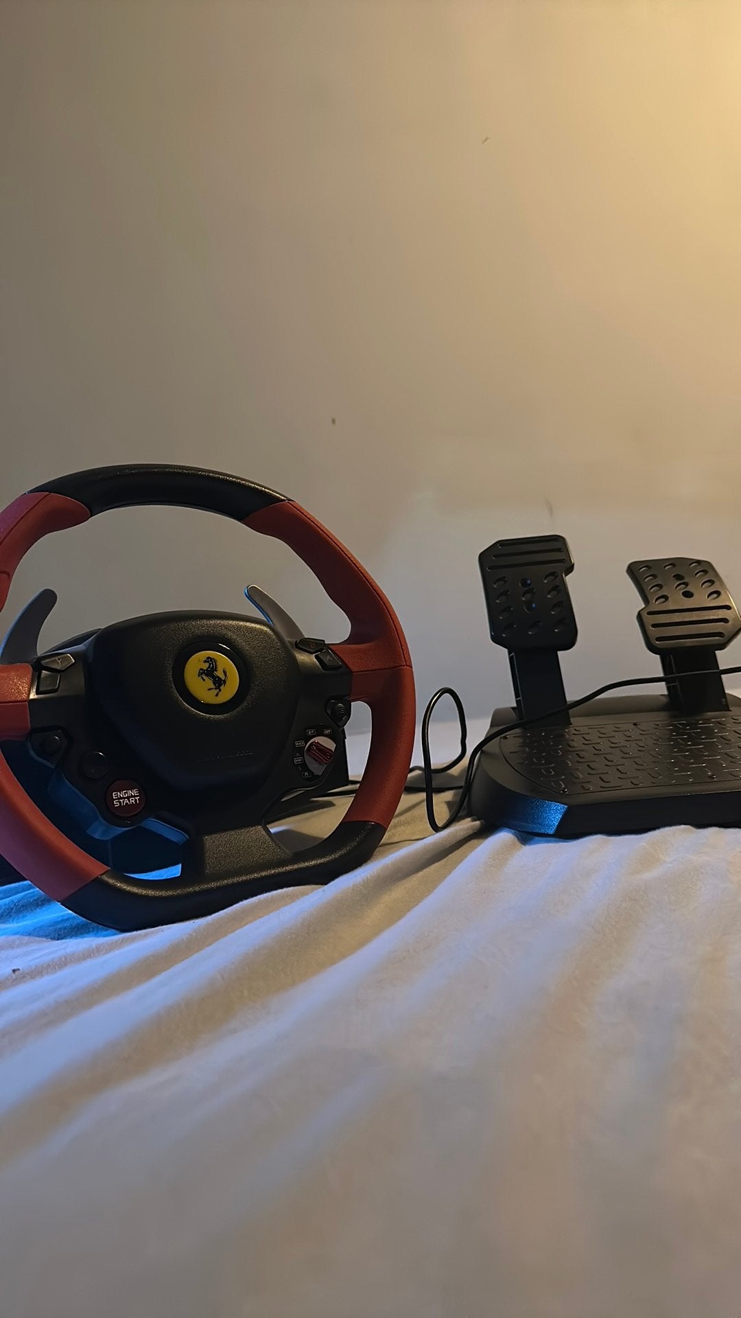 Ferrari spider steering wheel met pedalen, Ophalen of Verzenden, Zo goed als nieuw, Stuurtje of Sportattribuut