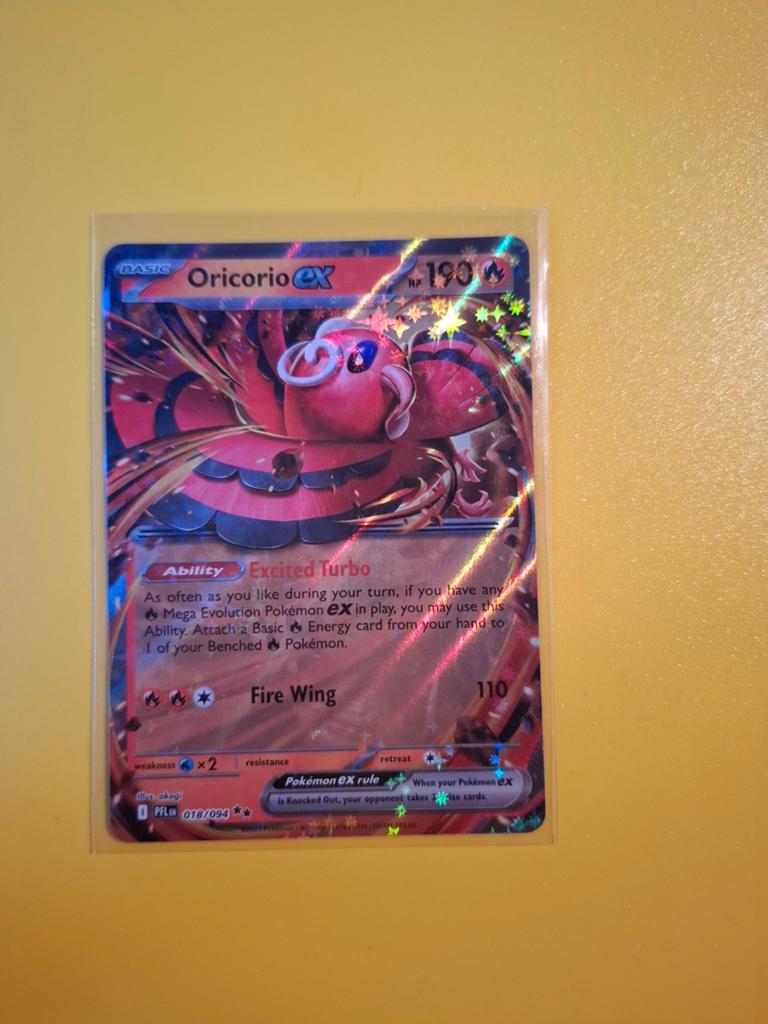 Oricorio, Pokemon, 18/94, Verzenden, Zo goed als nieuw, Losse kaart, Foil