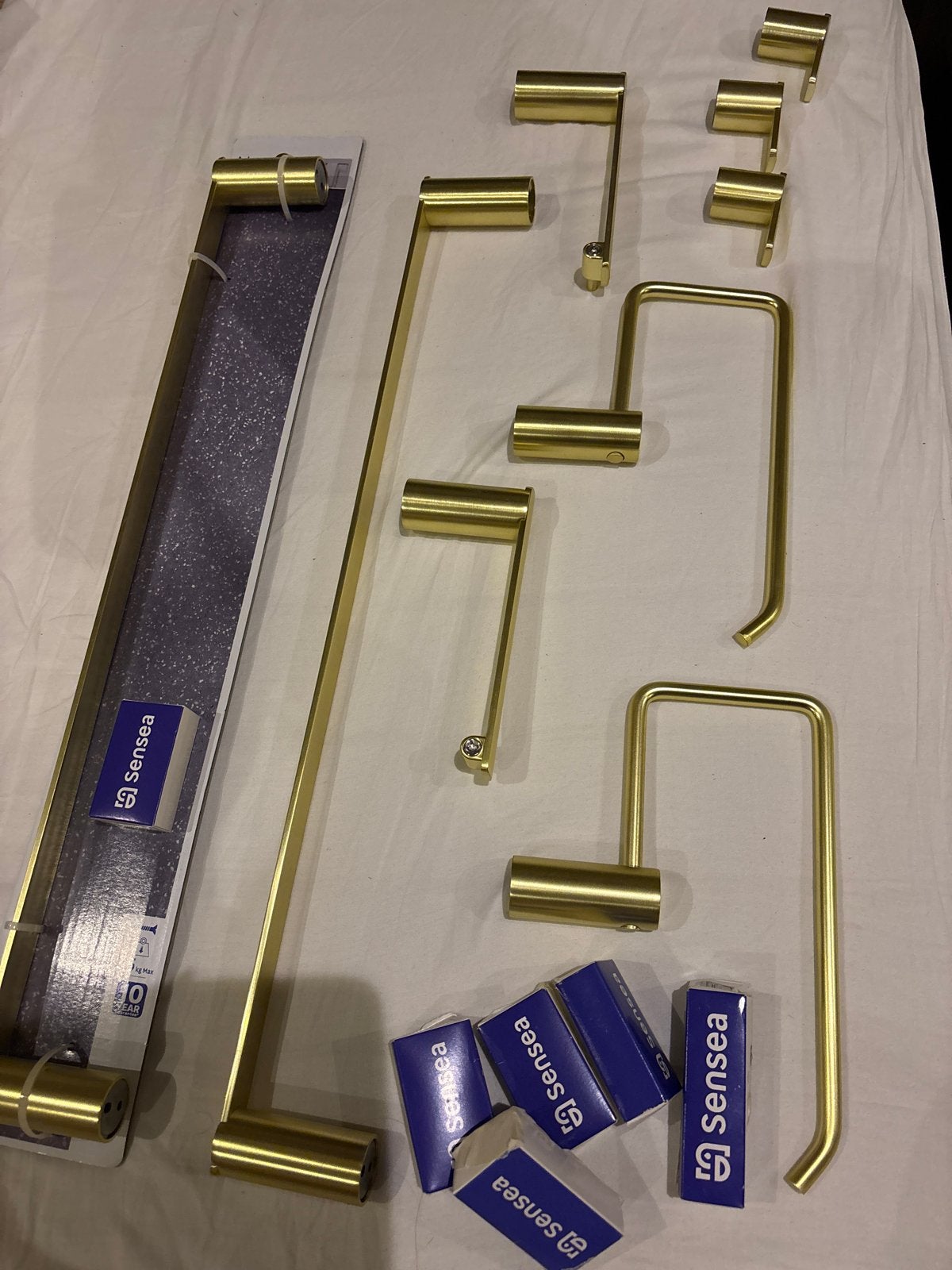 Sensea Badkamer Accessoires Set - Goudkleurig, Handdoekenrek, Overige merken, Nieuw, Ophalen of Verzenden