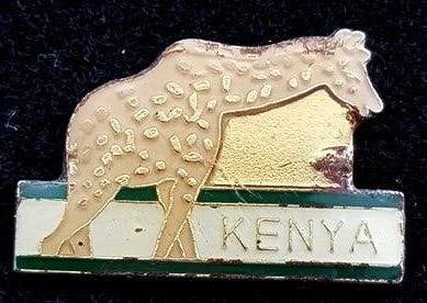 Kenya pin met giraffe, Verzenden, Gebruikt, Stad of Land, Speldje of Pin