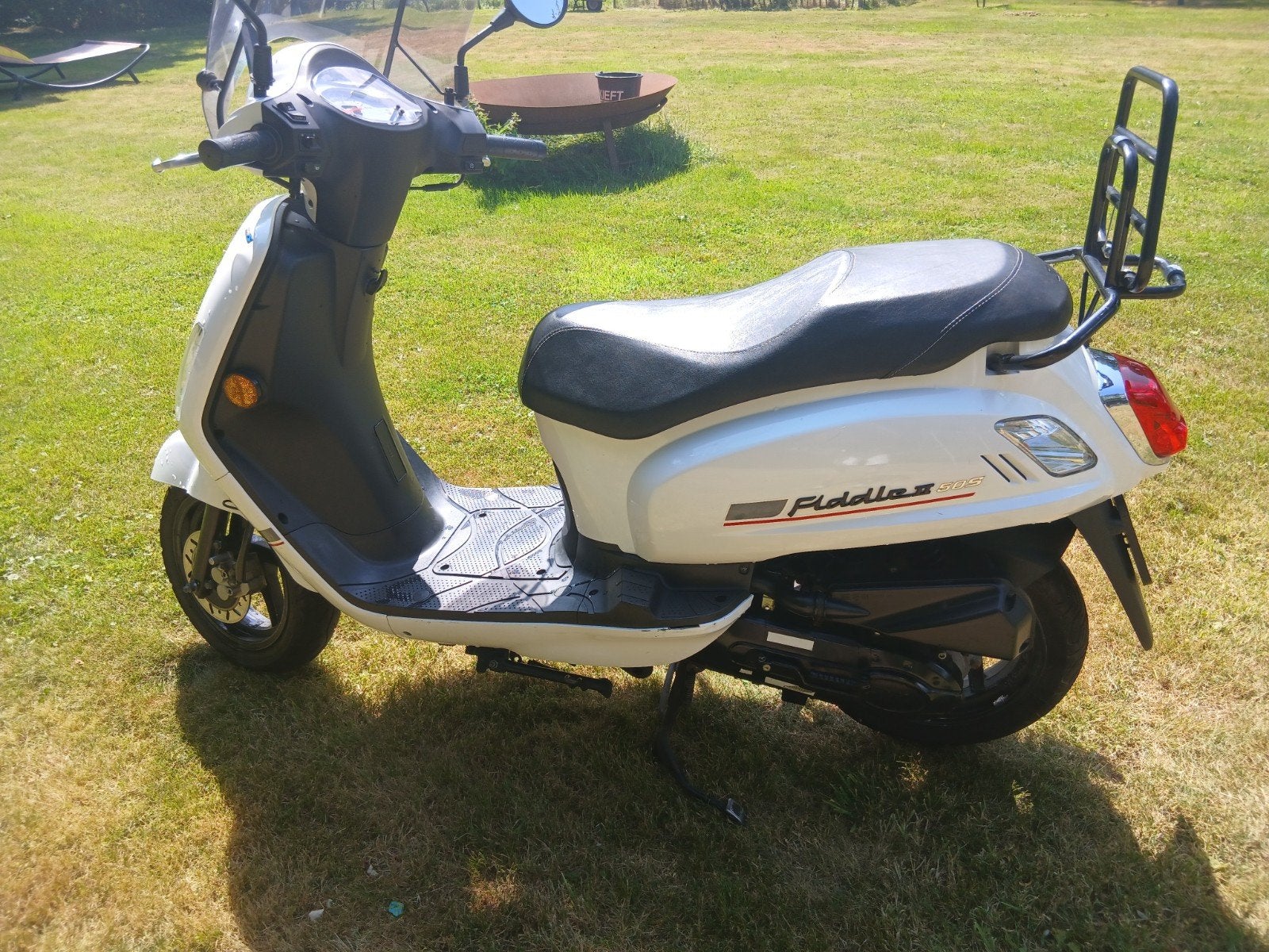Sym Fiddle II scooter - Wit - 50km/u, Ophalen, Gebruikt, Maximaal 45 km/u, Benzine