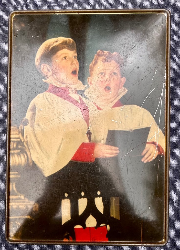 Vintage Edward Sharp & Sons Ltd. blik met koorknapen, Ophalen, Gebruikt, Overige, Overige merken