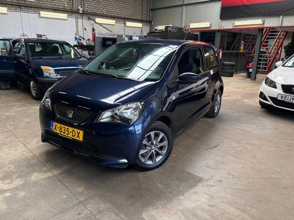 Seat Mii 1.0 44KW 3D 2014 Blauw, Voorwielaandrijving, Euro 5, Stof, Mii