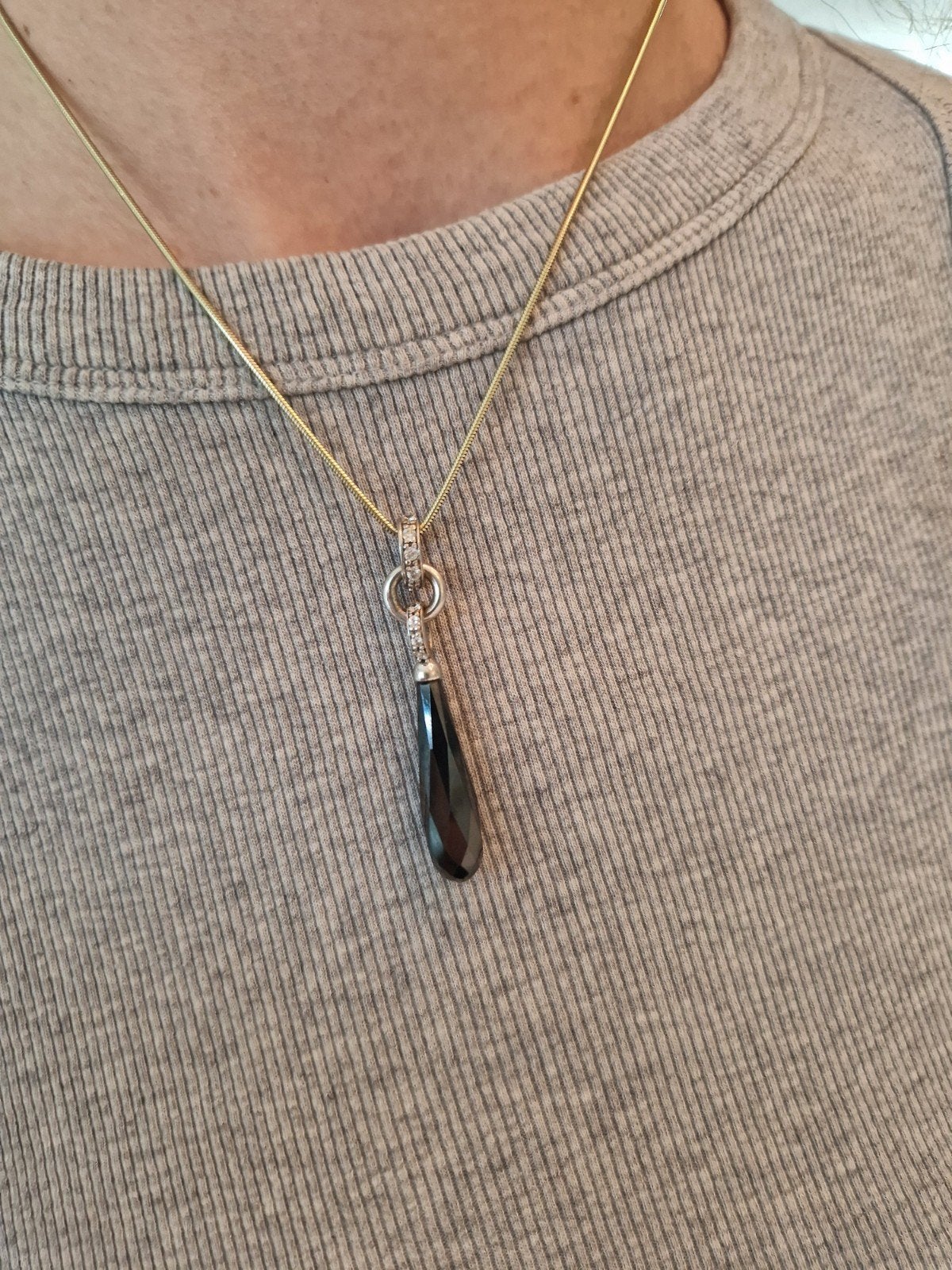 Zinzi hanger, Ophalen of Verzenden, Zo goed als nieuw, Met kristal, Zilver