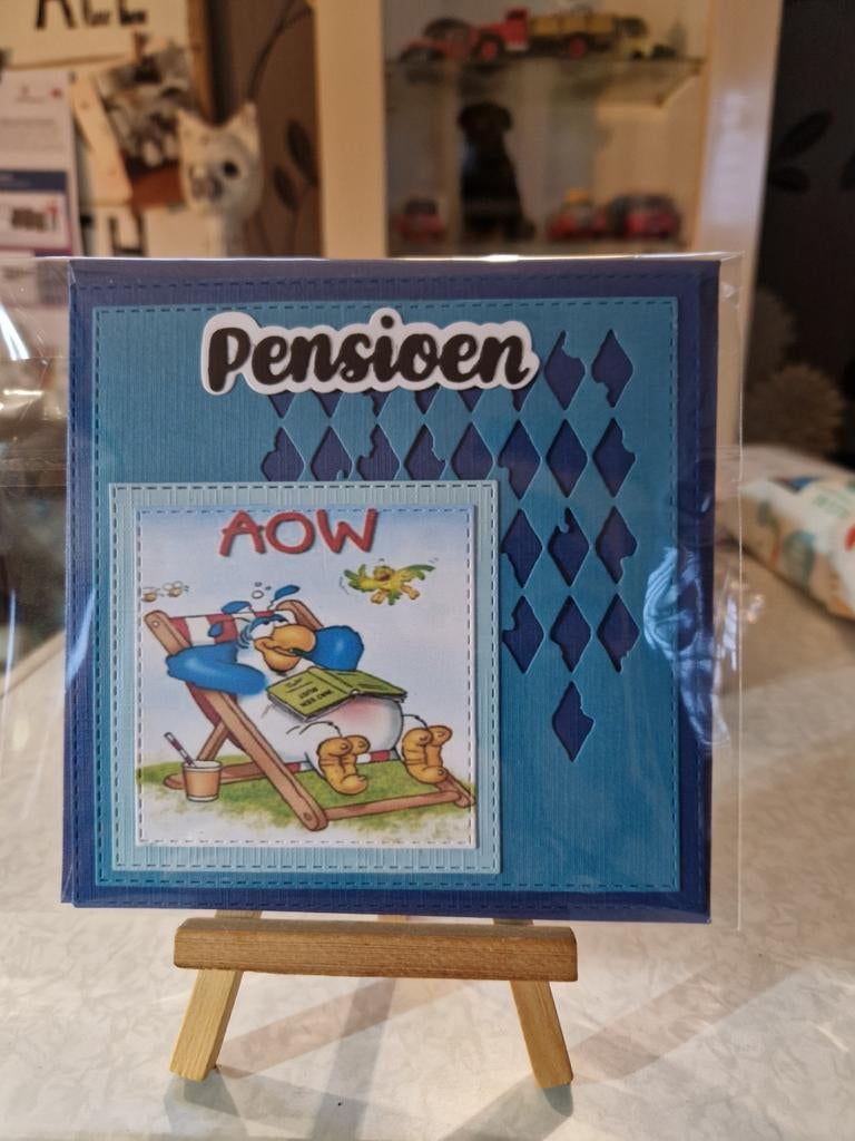 Kaartje pensioen/aow vogel in strandstoel, Ophalen of Verzenden, Nieuw, Overige thema's