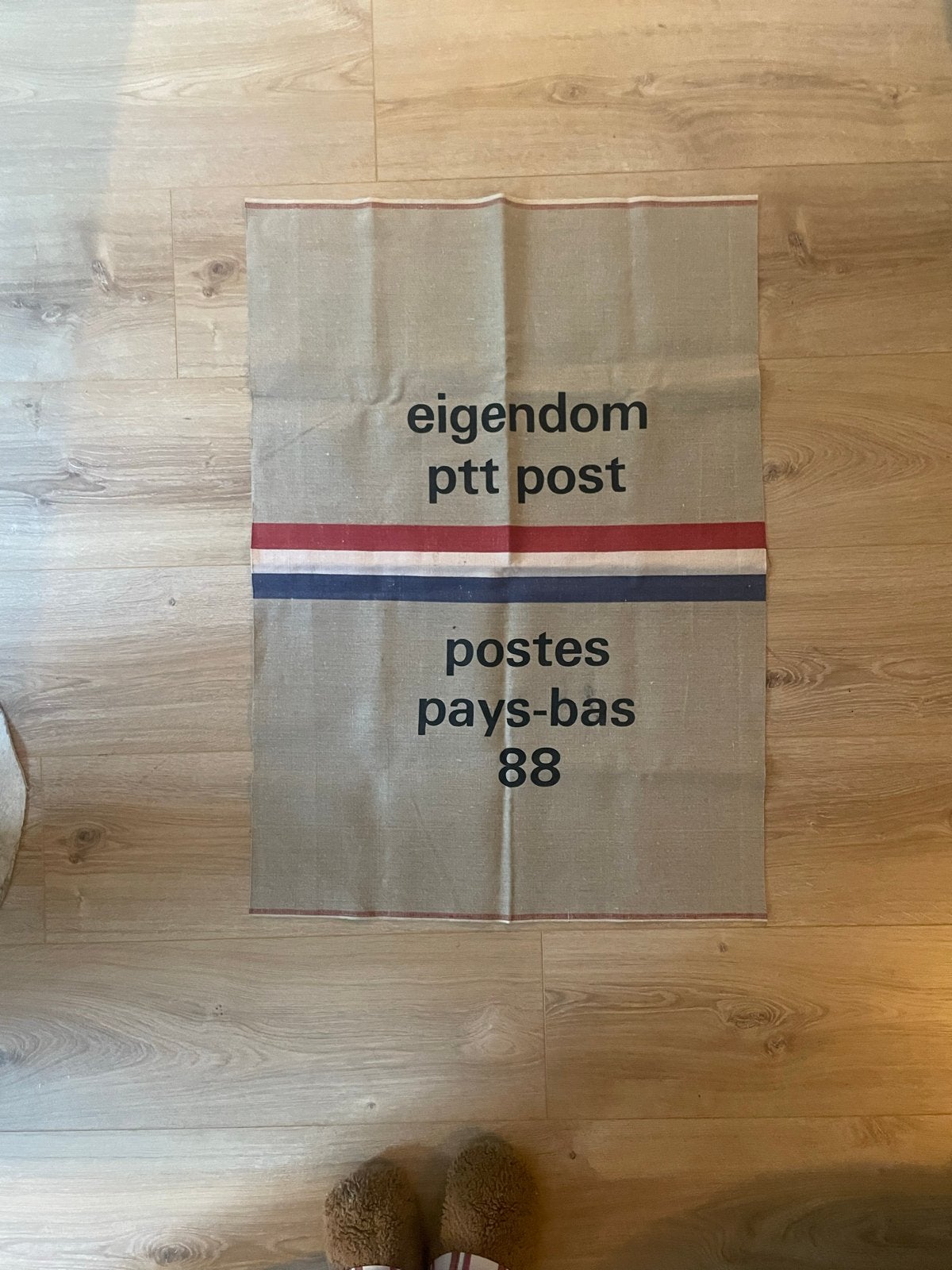 Vintage PTT Post 2 stuks stof  - 'eigendom ptt post', Ophalen of Verzenden, Zo goed als nieuw