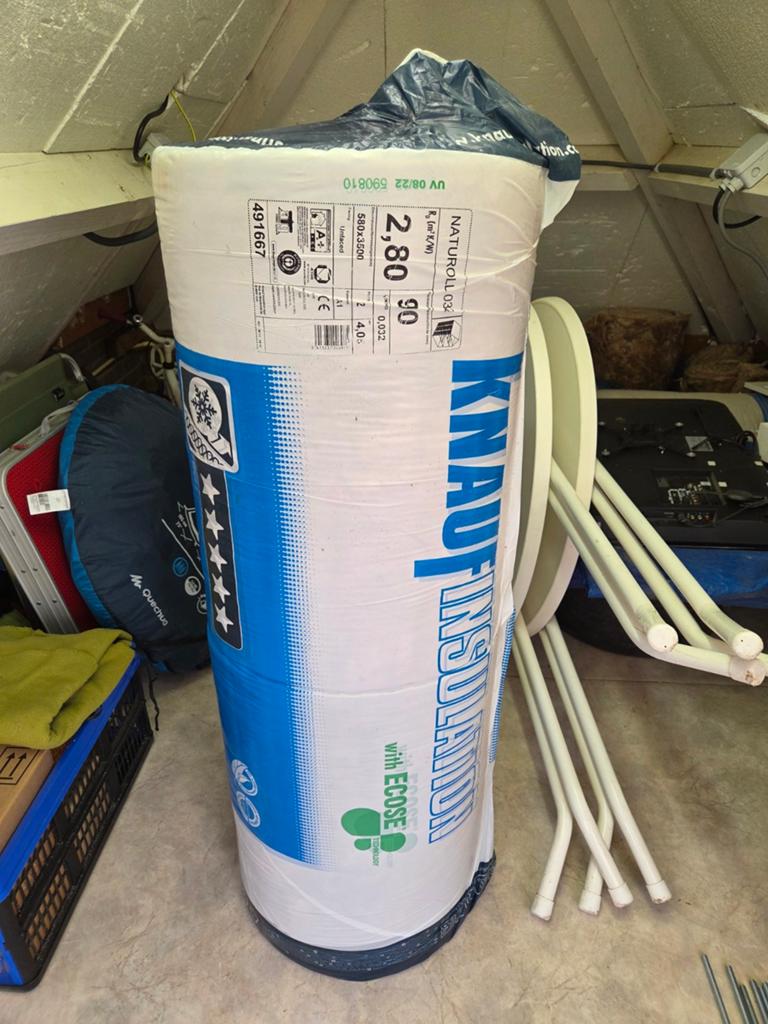 Diverse Knauf Naturoll isolatiemateriaal, Ophalen, Dakisolatie, Nieuw, 15 m² of meer