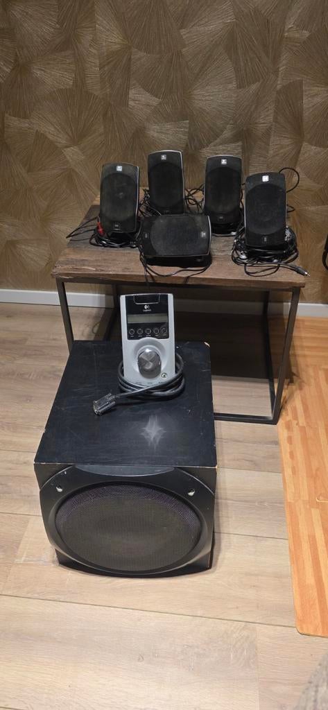 Logitech 5.1 speakerset, Gebruikt, Complete surroundset, 120 watt of meer, Ophalen