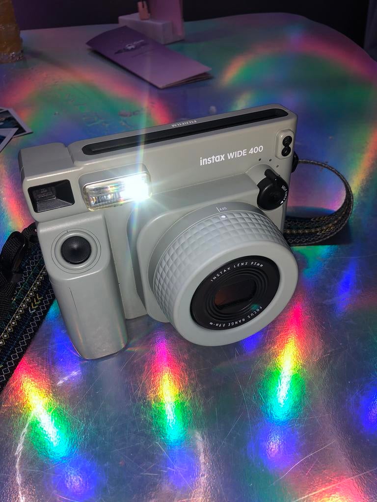 Instax Wide 400 Groene Polaroid Camera, Audio, Tv en Foto, Fotocamera's Analoog, Ophalen, Gebruikt, Polaroid, Fuji