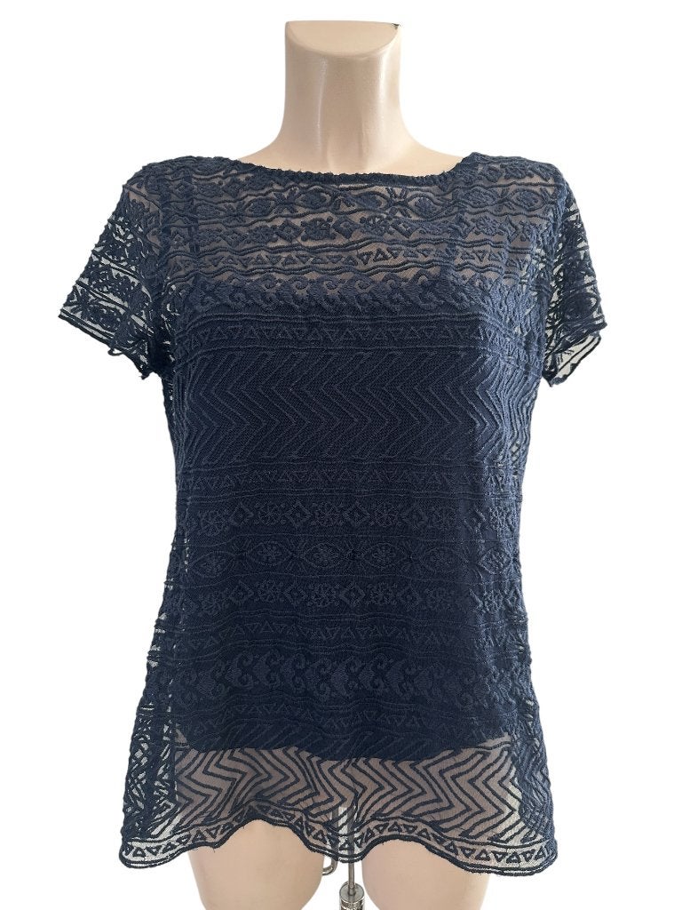 Ralph Lauren shirt L, Kleding | Dames, Blauw, Ophalen of Verzenden, Zo goed als nieuw, Korte mouw