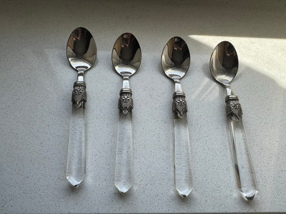 Set van 4 Italiaanse ijslepels, ca. 15 cm, Ophalen of Verzenden