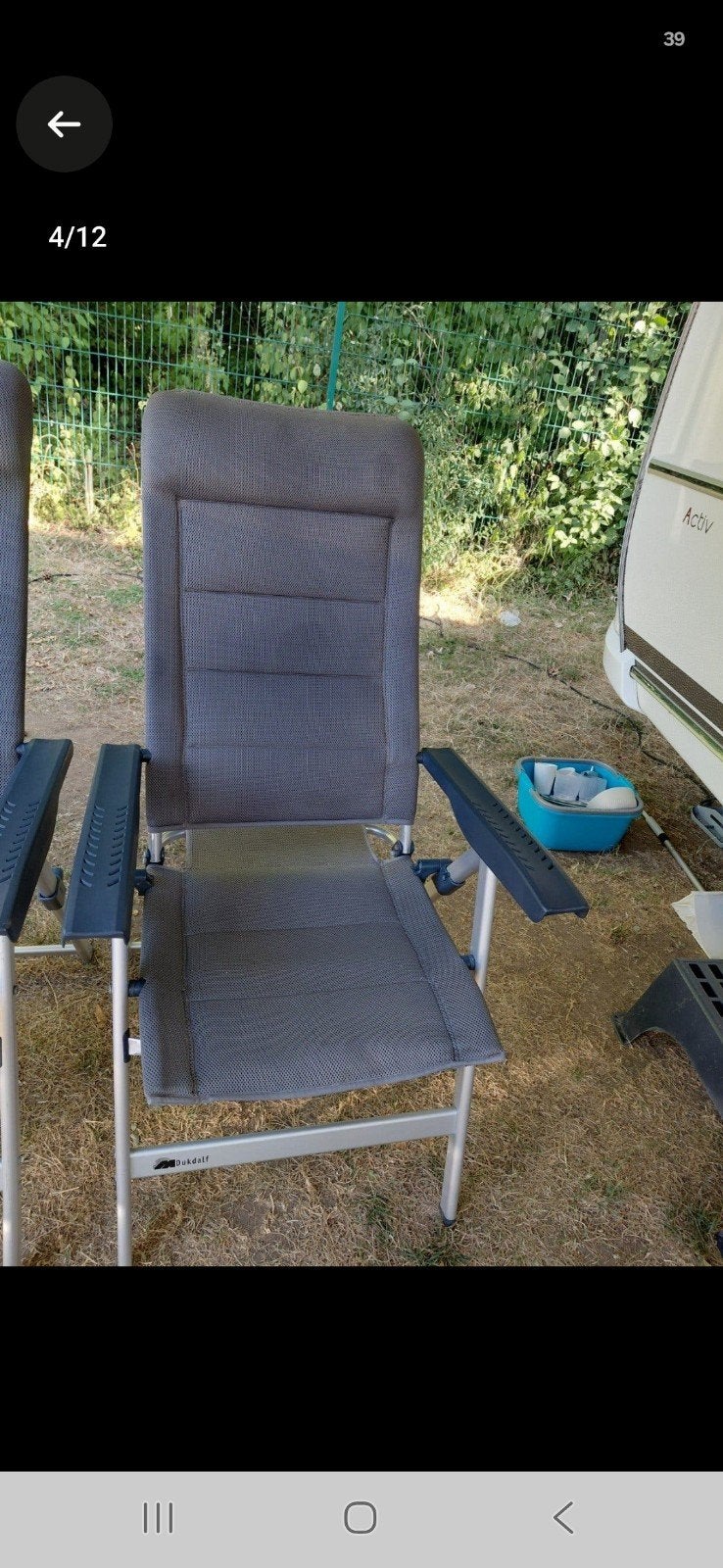 1 Dukdalf campingstoel - Comfortabel en verstelbaar, Ophalen, Gebruikt, Campingstoel