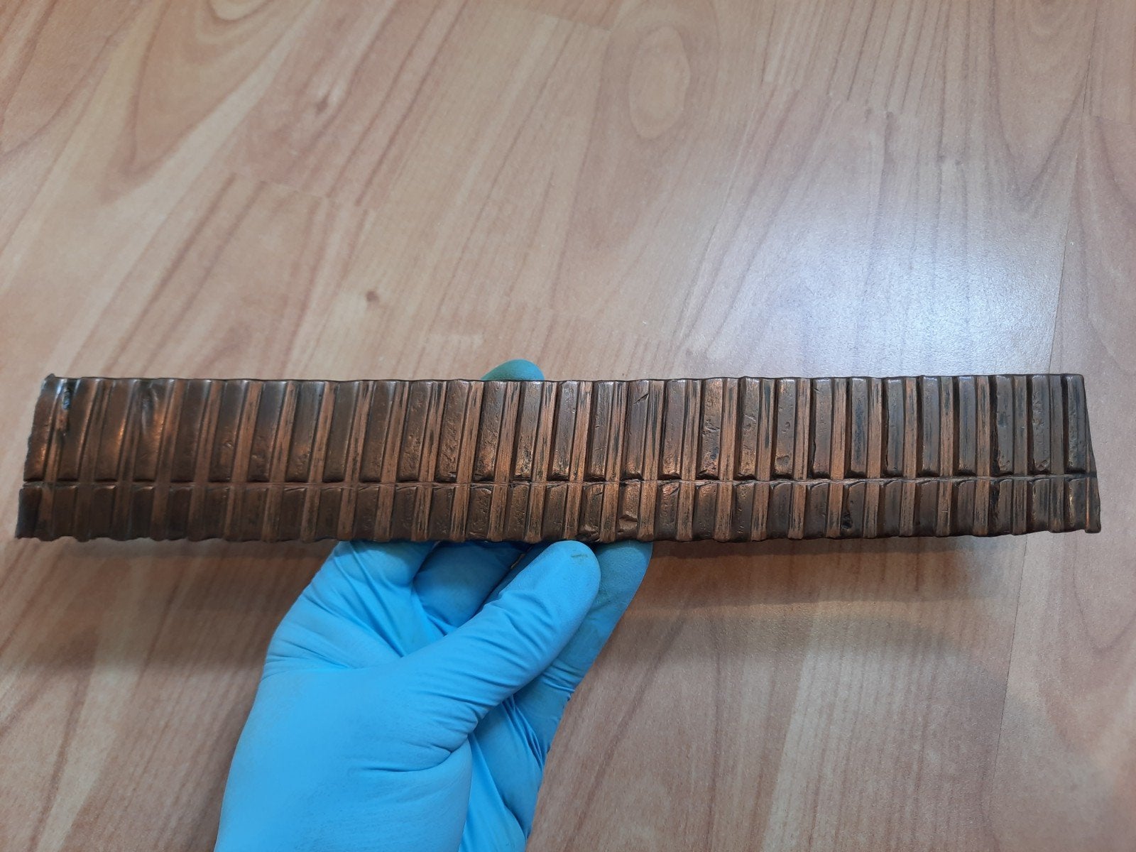 Stuk aandrijfband Langer Max 38 cm kanon WO1, Verzamelen, Militaria | Algemeen, Ophalen of Verzenden, Landmacht, Duitsland, Hulzen of Bodemvondsten