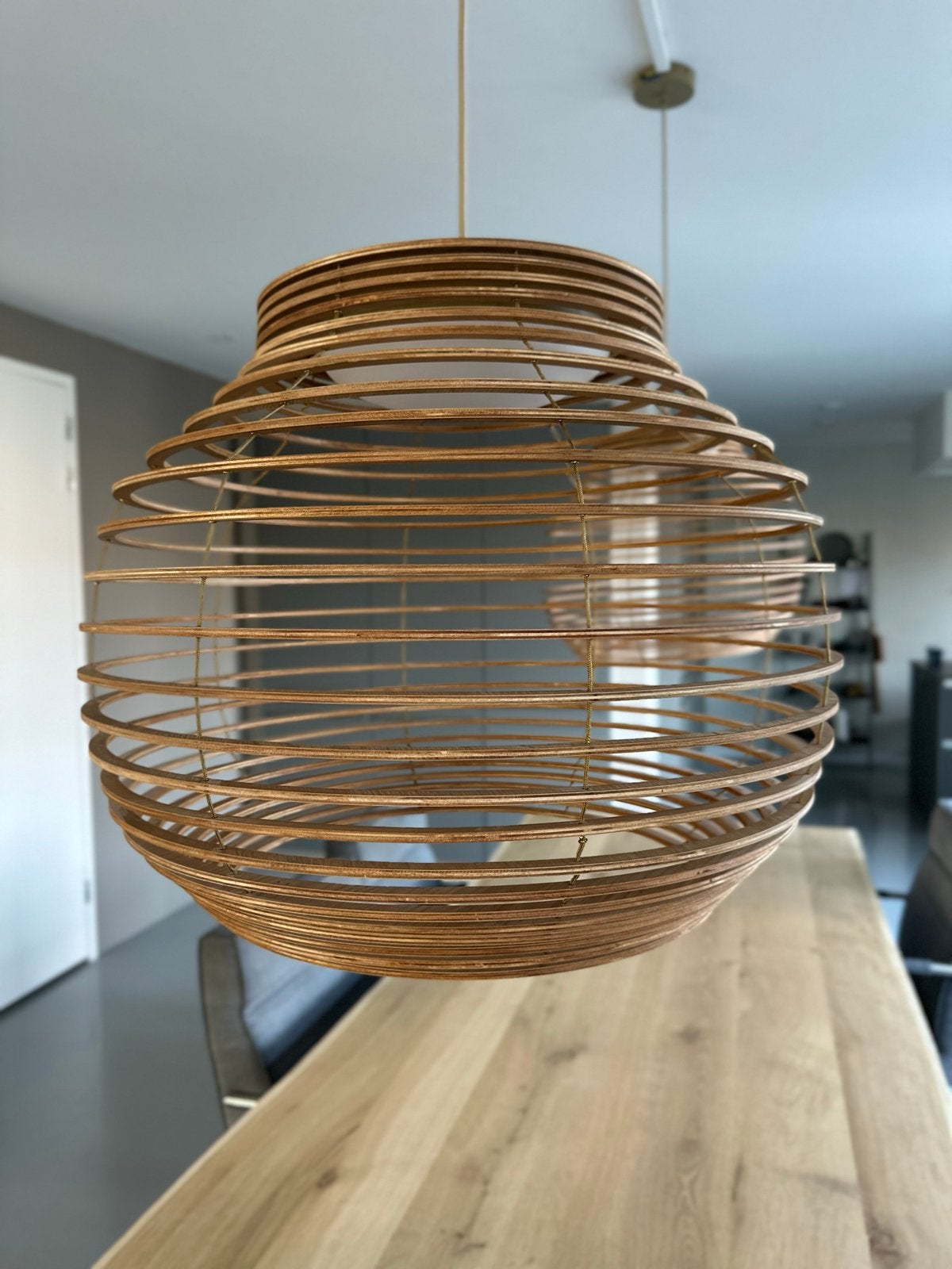 Bolia Anelli Hanglamp Ø55 cm - Gelakt Eiken, Ophalen of Verzenden, Zo goed als nieuw, Hout