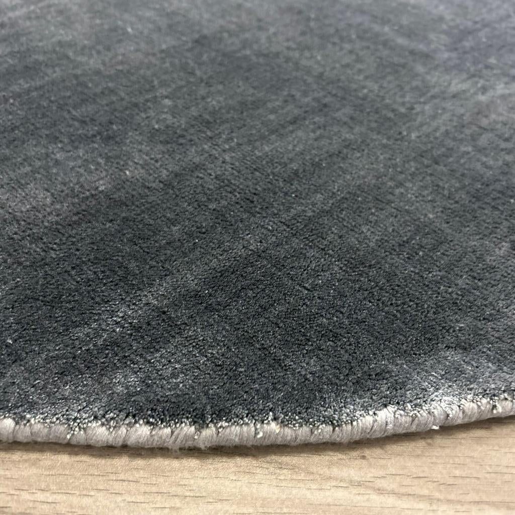 Goossens Russel Grijs Vloerkleed - 200x200cm, Rond, 200 cm of meer, Ophalen of Verzenden, Zo goed als nieuw