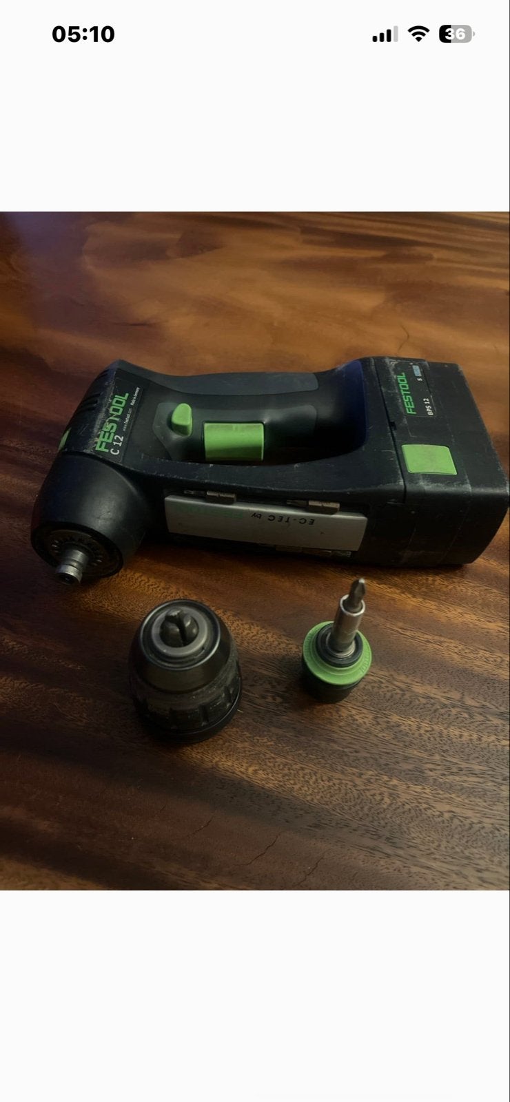 Festool C 12 Accuboormachine met oplader en accessoires, Gebruikt, Variabele snelheid, Ophalen of Verzenden, Boor- en Schroefmachine