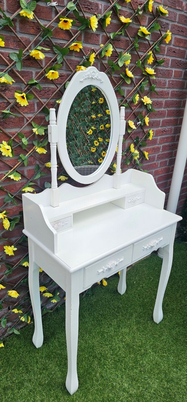 Leuke meisjes kaptafel make up tafel  wit 75x40x150cm, Ophalen, Gebruikt