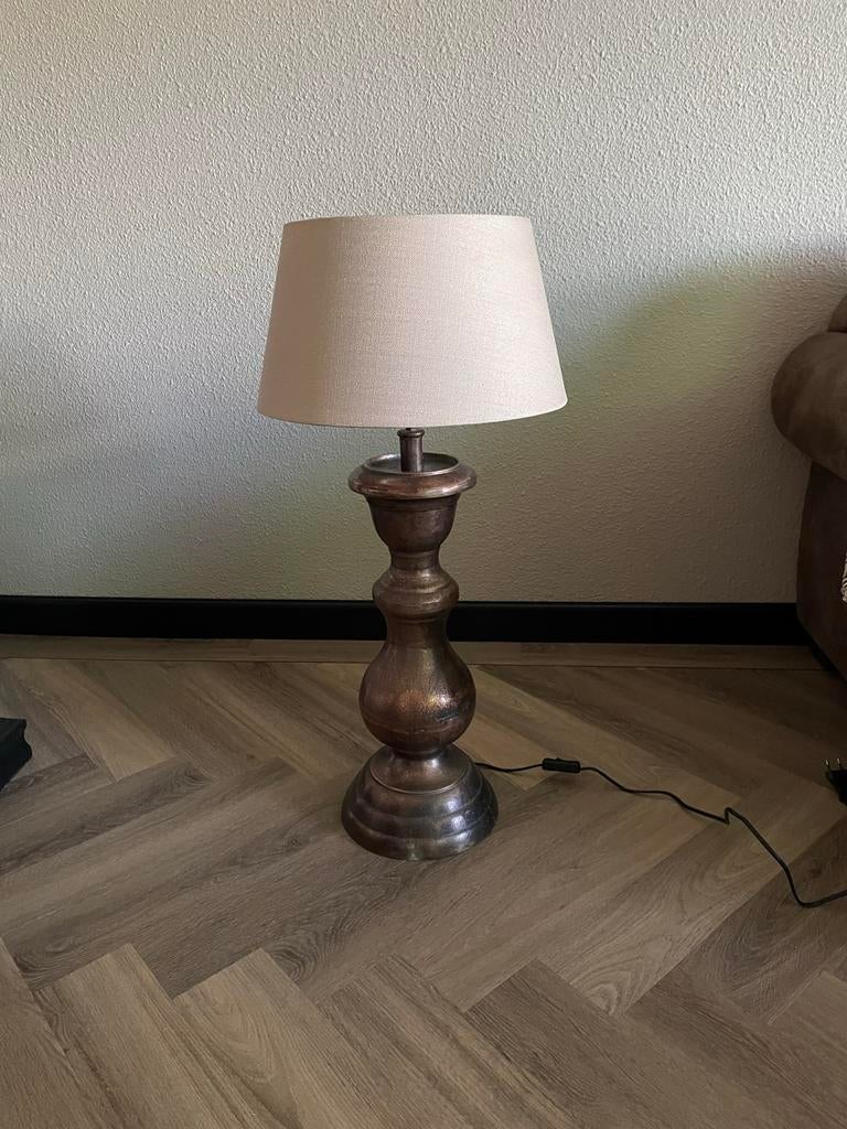 Koper kleir lamp PTMD, Ophalen, Zo goed als nieuw, Metaal, 50 tot 75 cm