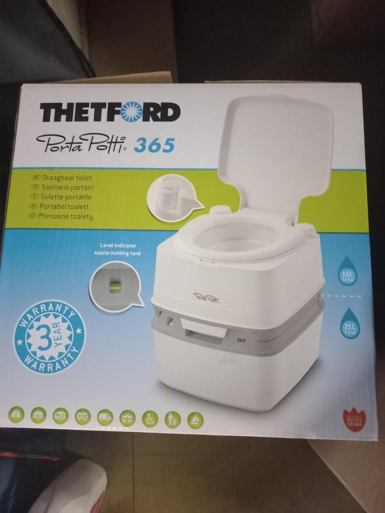 Thetford Porta Potti 365 Draagbaar Toilet + Vloeistoffen, Caravans en Kamperen, Ophalen of Verzenden, Nieuw