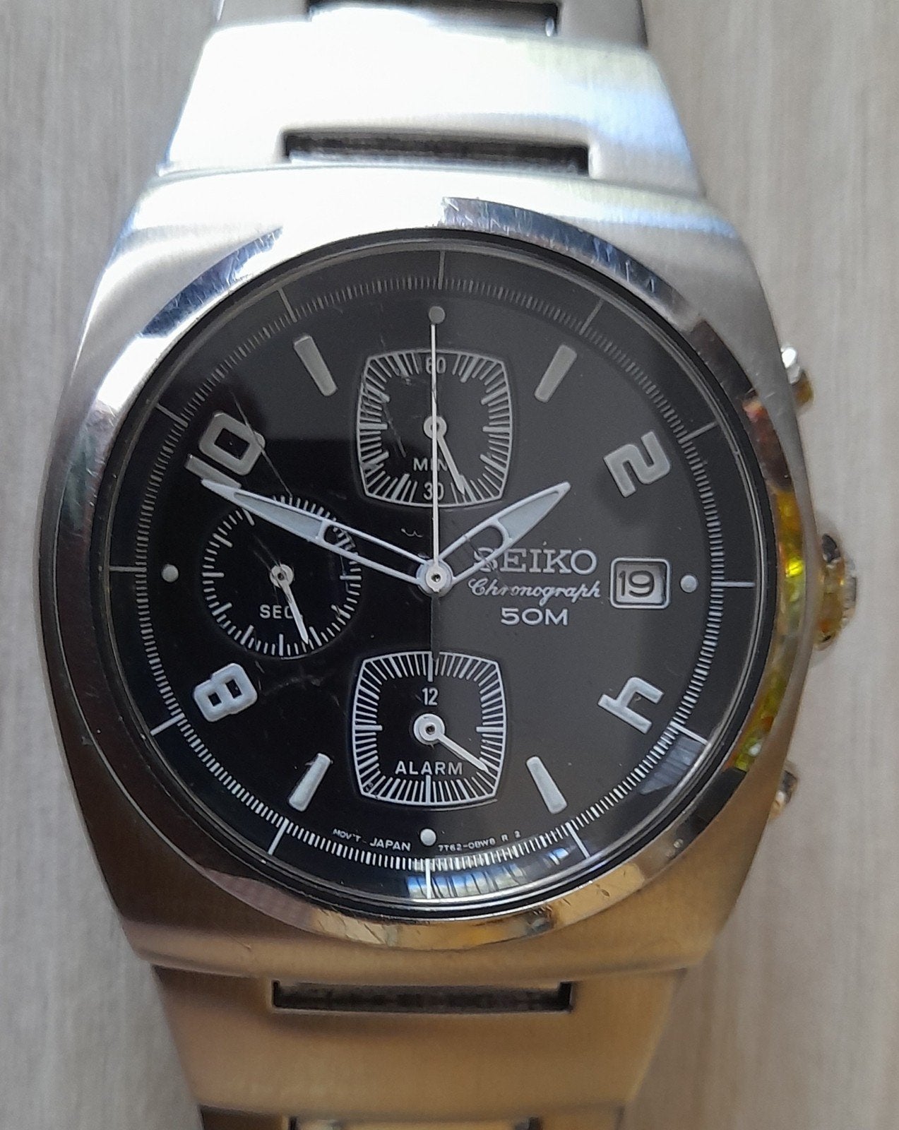 Seiko Chronograph Herenhorloge, Sieraden, Tassen en Uiterlijk, Horloges | Heren, Ophalen, Staal, Polshorloge, Zo goed als nieuw