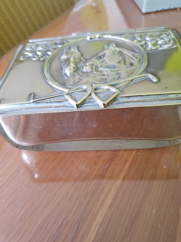 Zeer oud glazen doosje, Ophalen of Verzenden