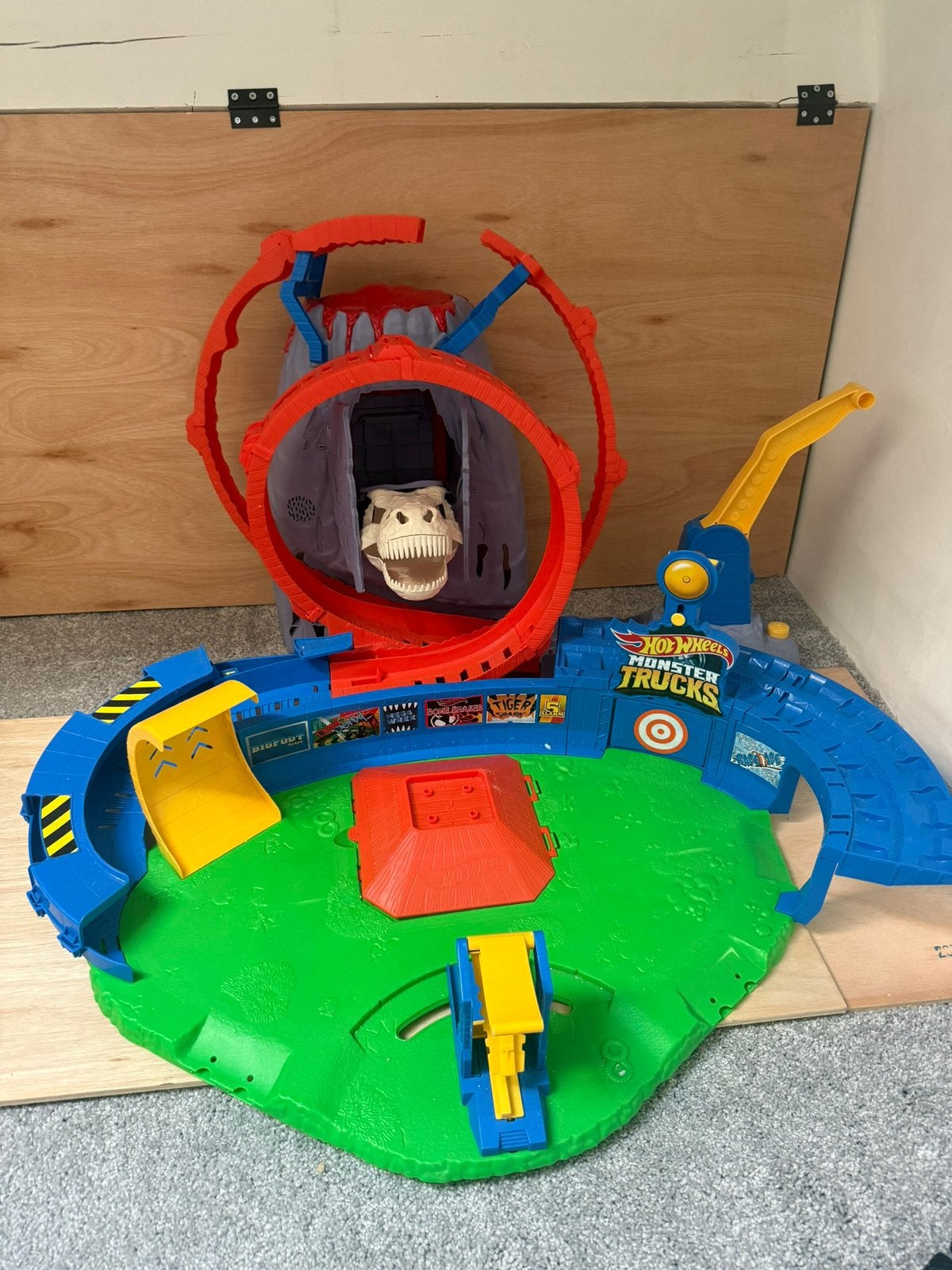 Hotweels monster truck baan, Ophalen, Racebaan, Zo goed als nieuw, Hot Wheels