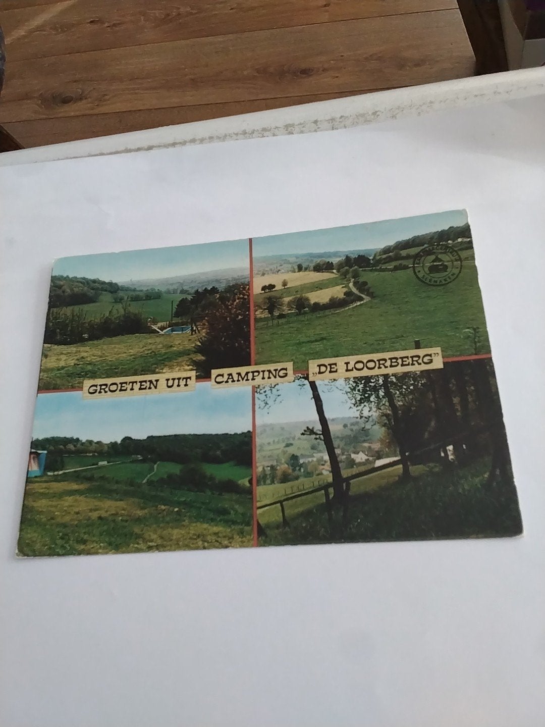 kaart Groeten uit Camping De Loorberg, SLENAKEN. 1977, Ophalen of Verzenden, 1960 tot 1980, Gelopen, Gelderland