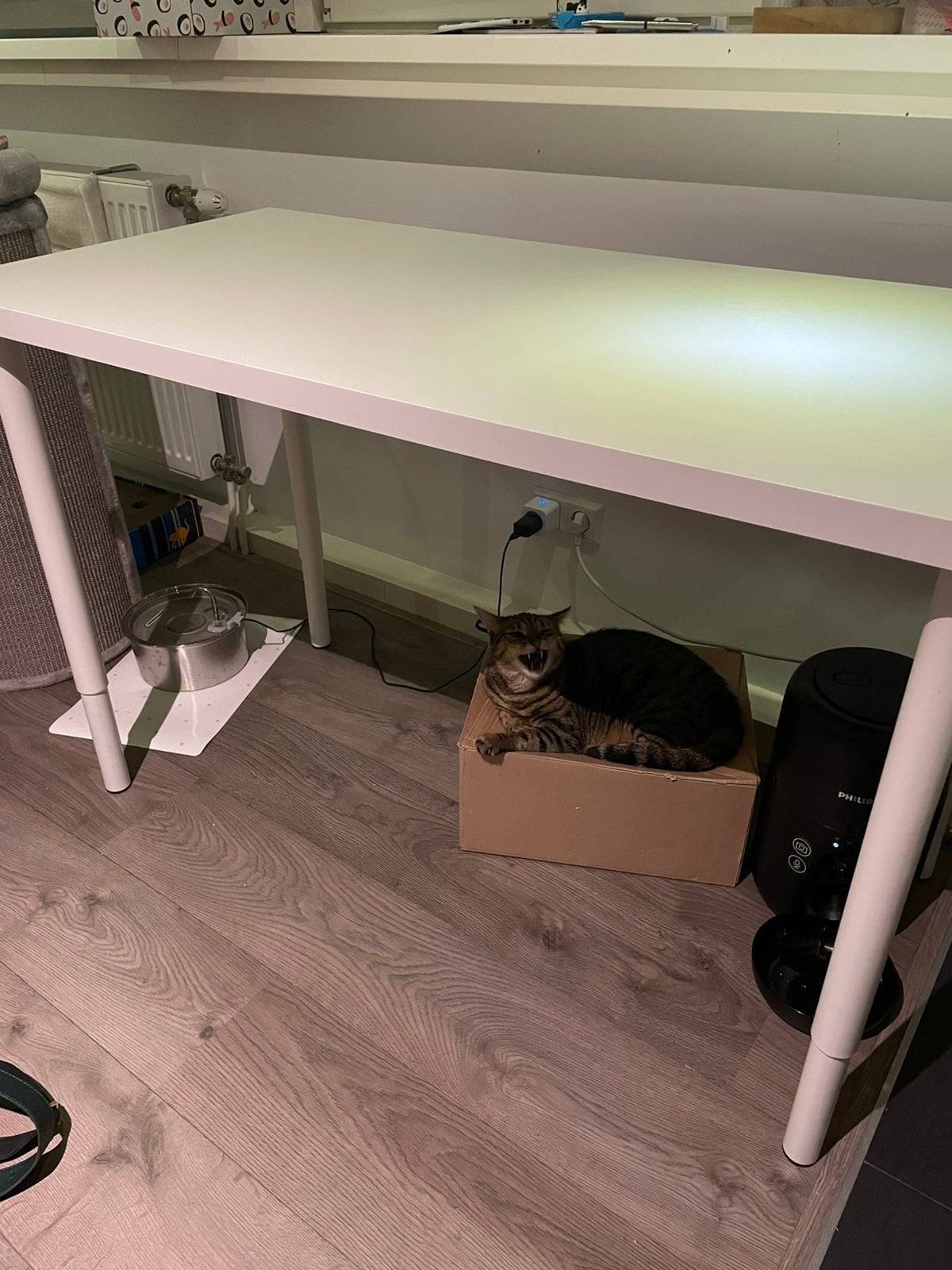 Bureau van IKEA Lagkapten / Olov, Huis en Inrichting, Bureaus, Ophalen, Zo goed als nieuw, IKEA, 140 cm