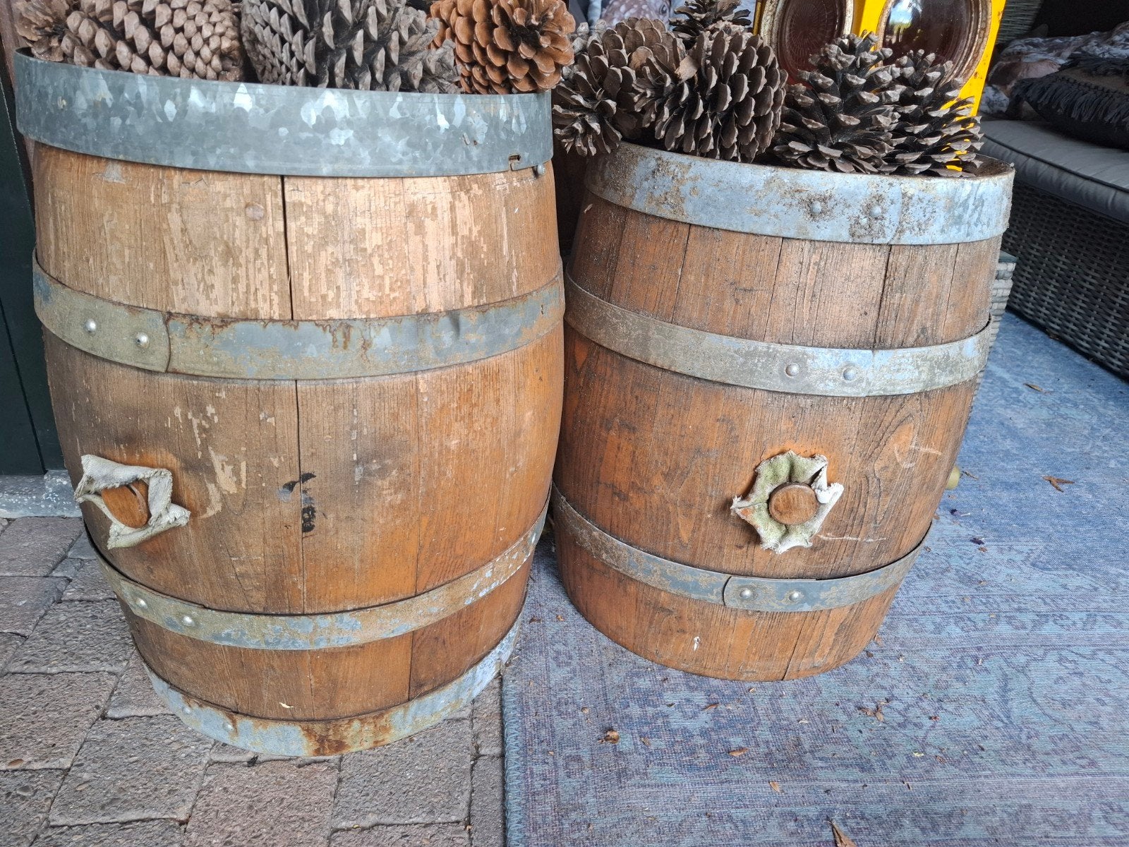 Decoratieve houten wijnvaten, Ophalen of Verzenden