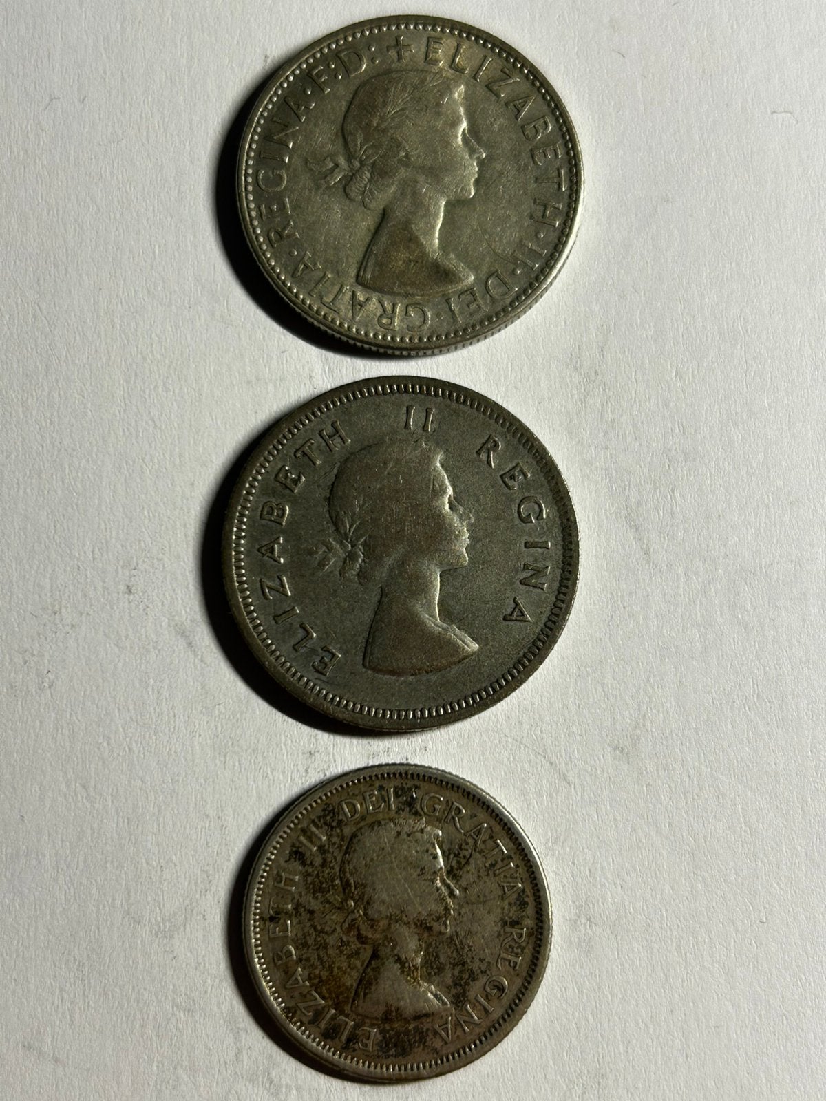 Kavel 3x Zilveren Munten Elizabeth II Commonwealth, Ophalen of Verzenden, Noord-Amerika, Zilver