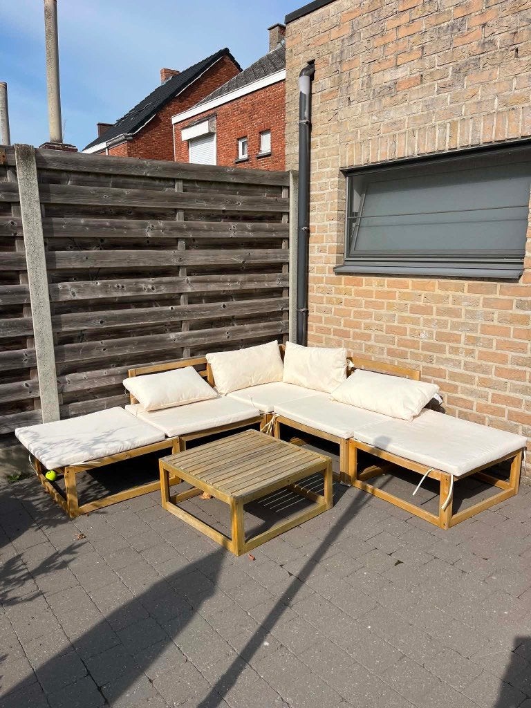 Loungeset, Tuin en Terras, Ophalen, 5 zitplaatsen, Gebruikt, Bank