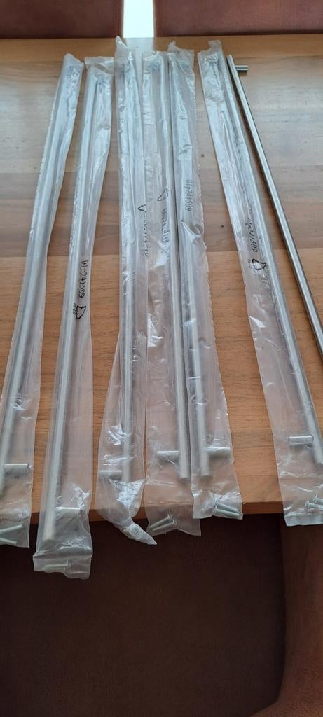 7 RVS deurgrepen 80 cm lang, Ophalen of Verzenden