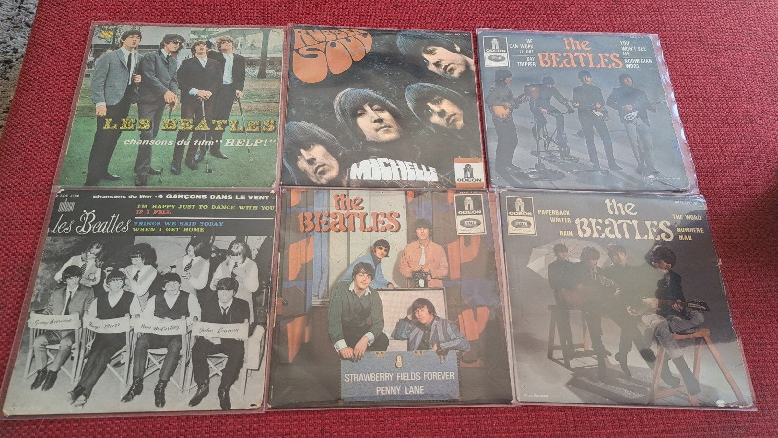 Beatles 6 Franse EP's en 1 hoesje, Cd's en Dvd's, Vinyl Singles, Ophalen of Verzenden, Gebruikt, Pop, EP