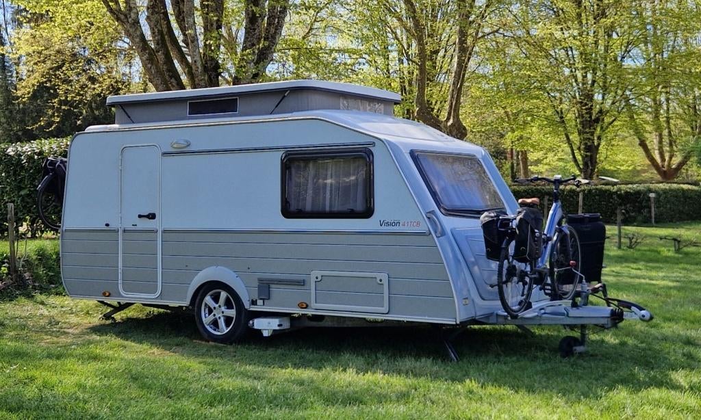 Kip Vision KV41TCB Xtra lang bed, mover en Bovagkeuring 2026, Caravans en Kamperen, Standaardzit, Kip, Tot en met 2, Schokbreker