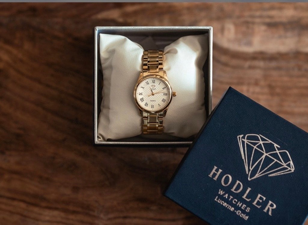 Hodler Lucerne Gold Horloge - Elegant en Tijdloos, Overige merken, Polshorloge, Nieuw, Ophalen of Verzenden