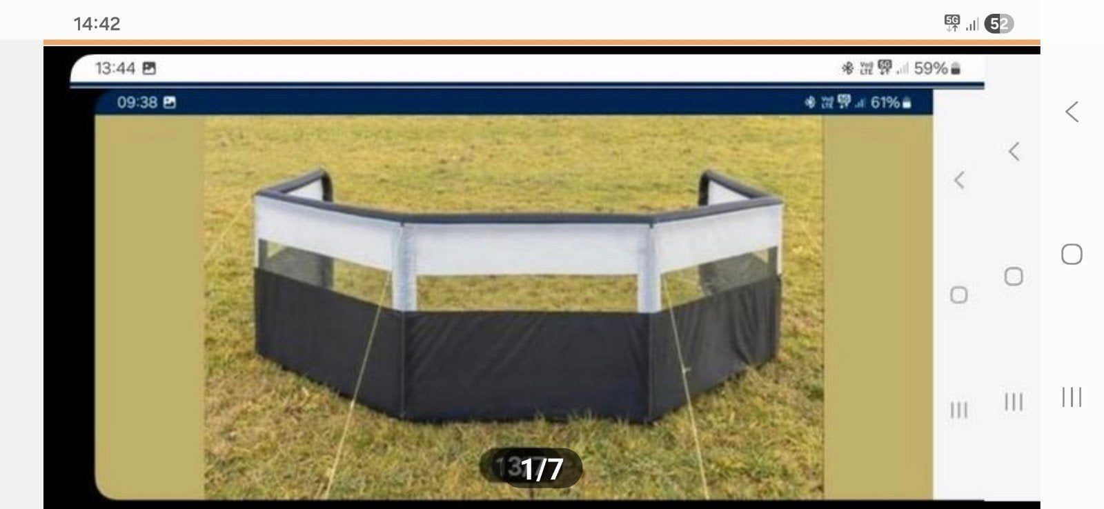 Kampa Dometic Air Break All-Season 5 Windscherm, Ophalen of Verzenden, Zo goed als nieuw