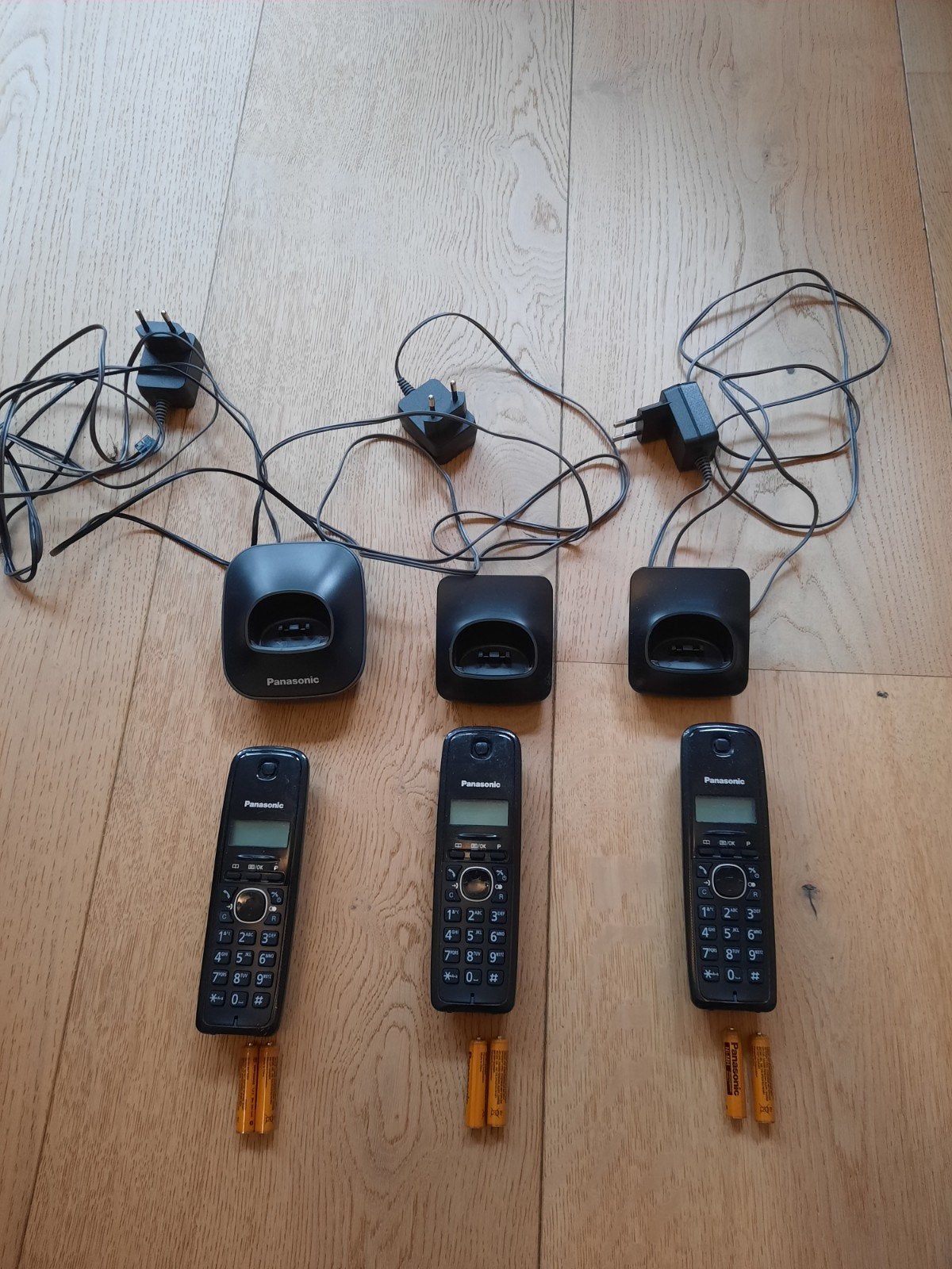 Set draadloze telefoons Panasonic, Telecommunicatie, Ophalen of Verzenden, Gebruikt, 3 handsets