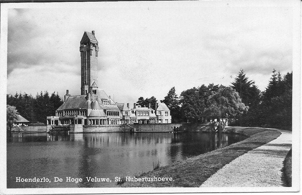 Hoenderlo, De Hoge Veluwe, St. Hubertushoeve, Verzamelen, Ophalen of Verzenden, 1940 tot 1960, Gelopen, Gelderland