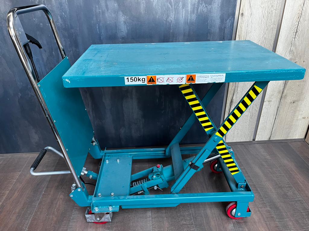 Heftafel verrijdbaar 150kg, Ophalen, Gebruikt, Minder dan 70 cm, Inklapbaar