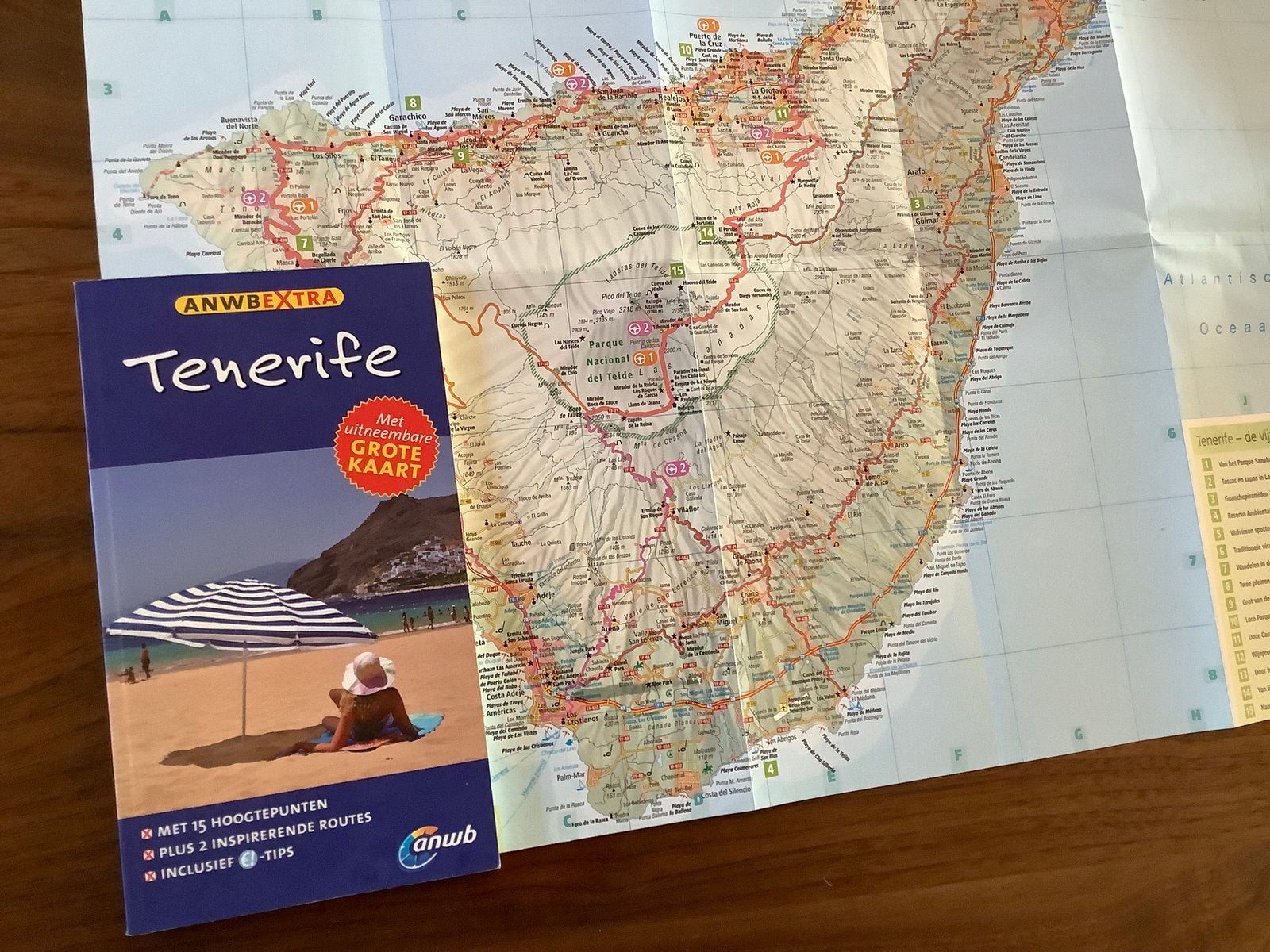 Tenerife SPanje ANWB reisgids + kaart Canarische eiland, Boeken, Reisgidsen, Europa, Ophalen of Verzenden, Zo goed als nieuw, Reisgids of -boek