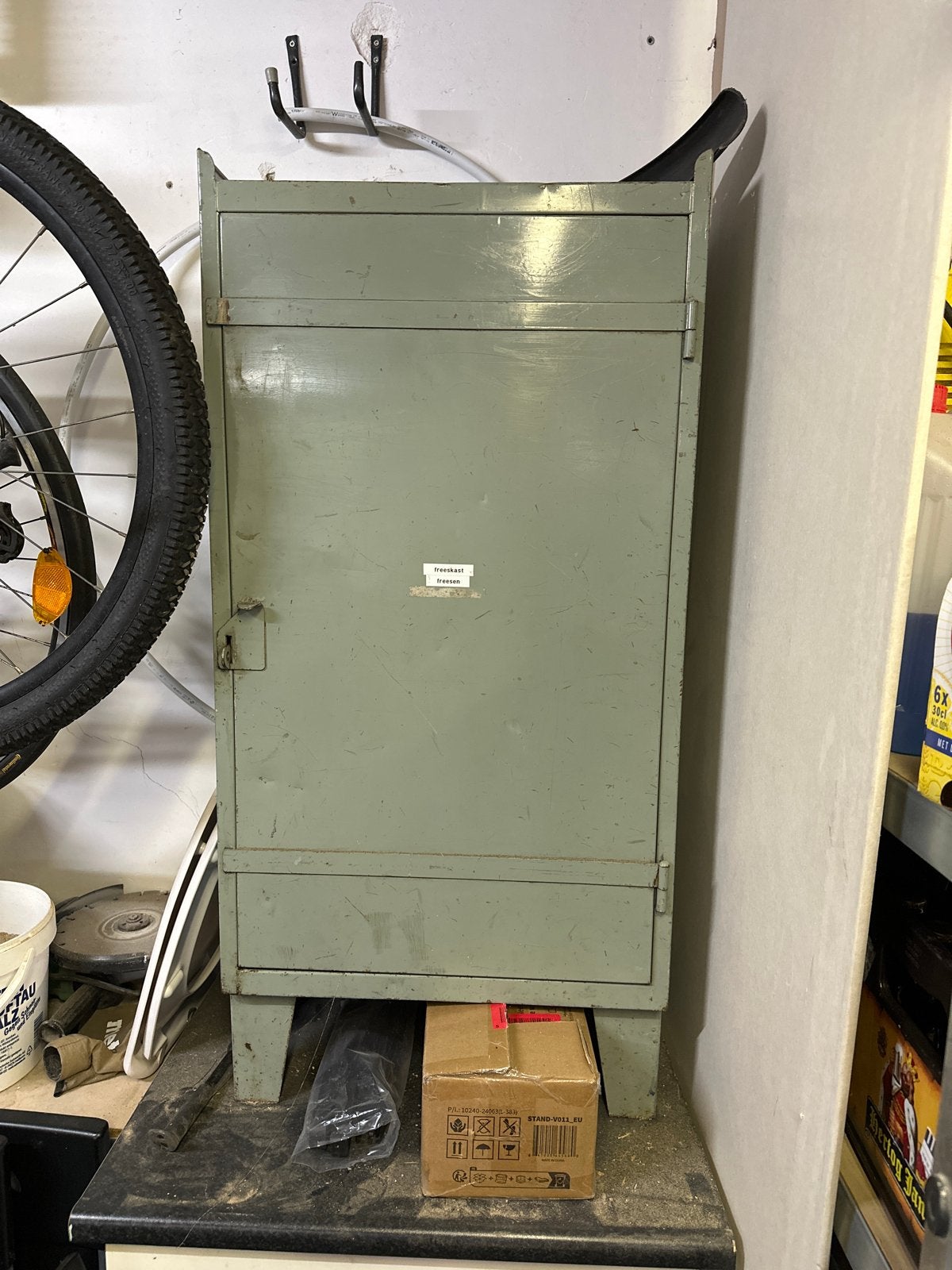 Metalen kast garage 50x40x105 cm - Opbergkast, Ophalen, Gebruikt