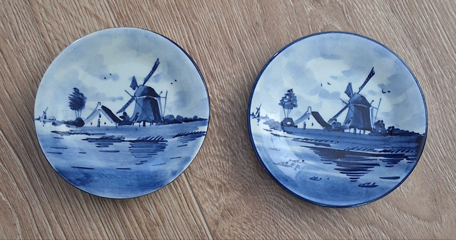 Delfts blauw miniatuur wandschaaltjes, Antiek en Kunst, Ophalen
