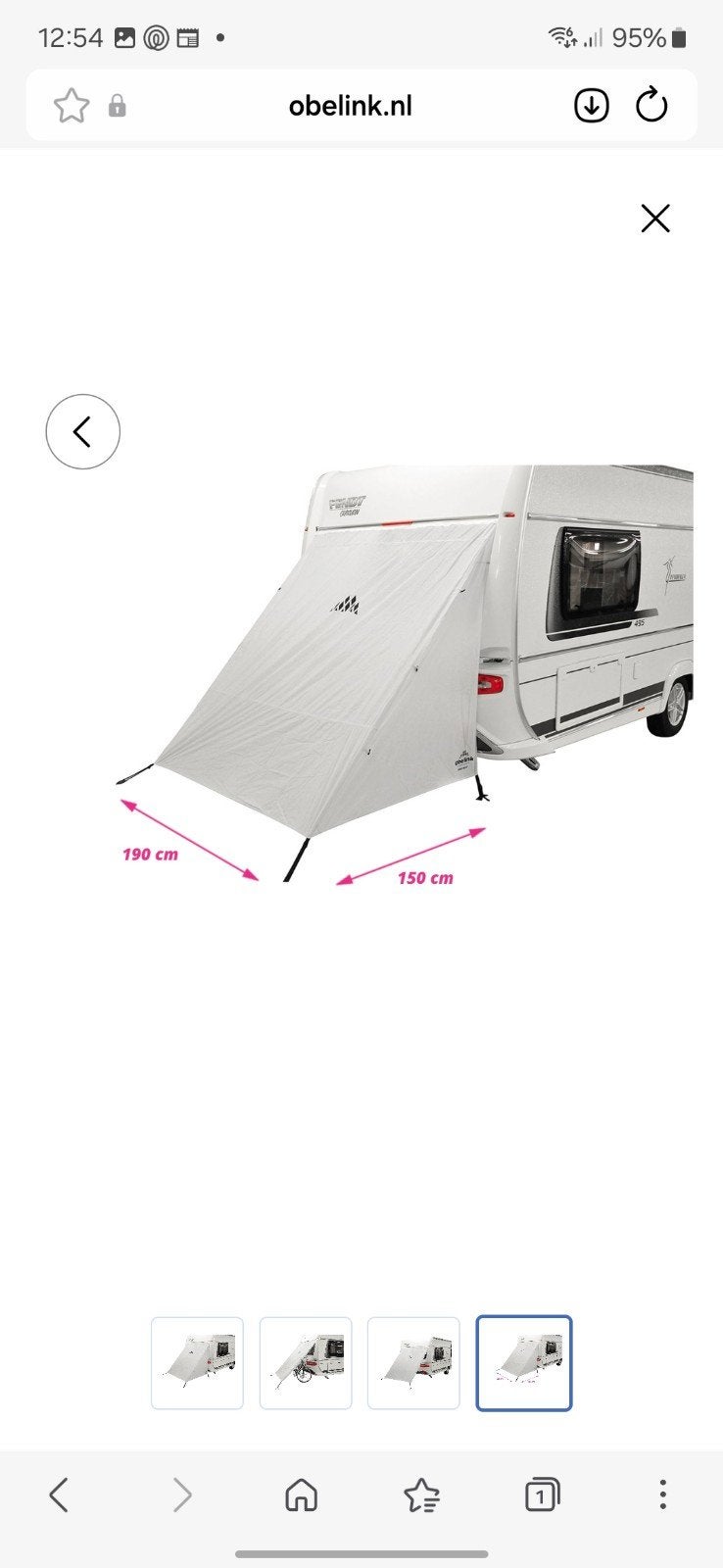 Obelink Bike Roof schuurtent, Ophalen