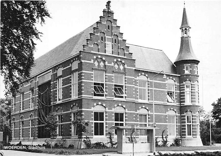 R111 Woerden Stadhuis Bushalte bushokje, Ophalen of Verzenden, 1960 tot 1980, Utrecht