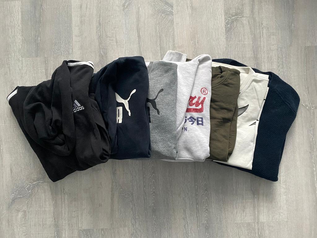 Set van 8 Heren Truien & Joggingpak – Diverse Merken, Ophalen of Verzenden, Gedragen, Overige maten, Overige kleuren