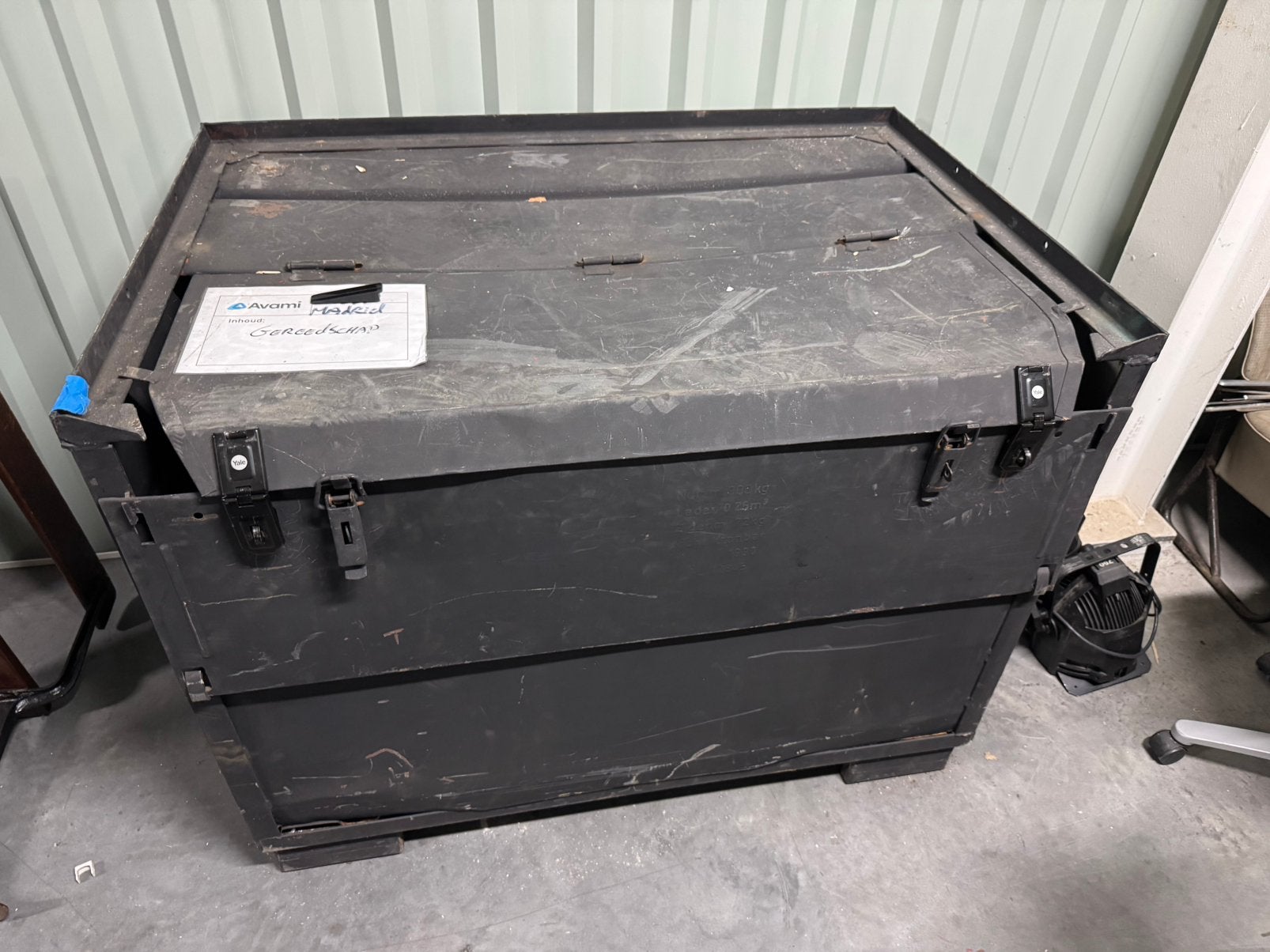 Gitterbox afsluitbaar Stalen gereedschapscontainer, Ophalen, Zo goed als nieuw