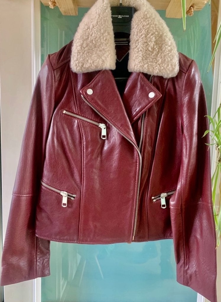 Leren jas Tommy Hilfiger nieuw, Overige kleuren, Nieuw, Ophalen of Verzenden, Maat 36 (S)