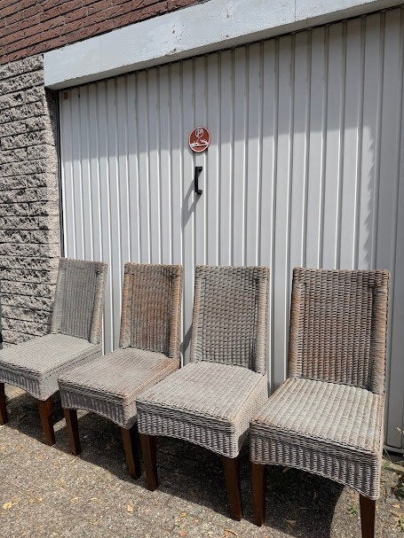4 Tuinstoelen, Verzenden, Gebruikt, Eén