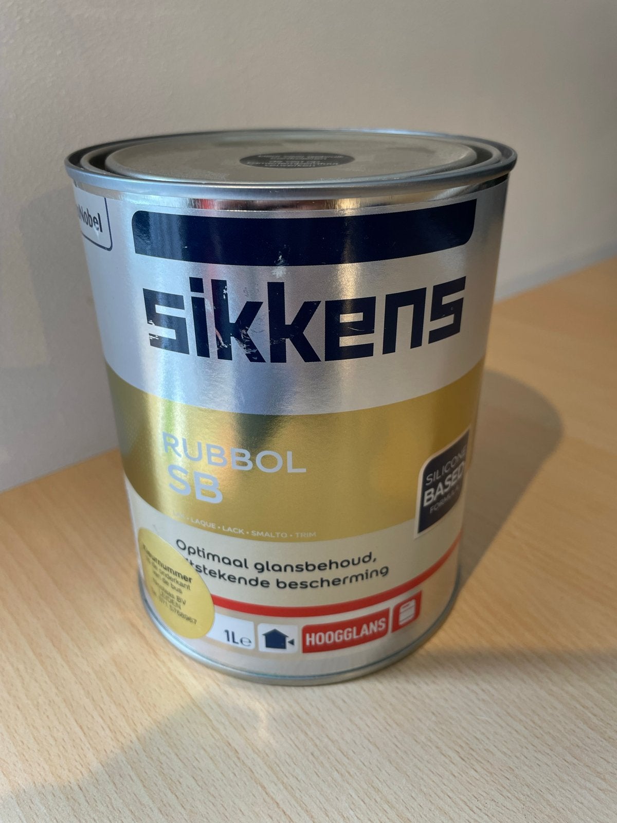 Sikkens Rubbol SB RAL 9001 Crèmewit Hoogglans Verf 1L, Ophalen of Verzenden, Nieuw, Overige typen
